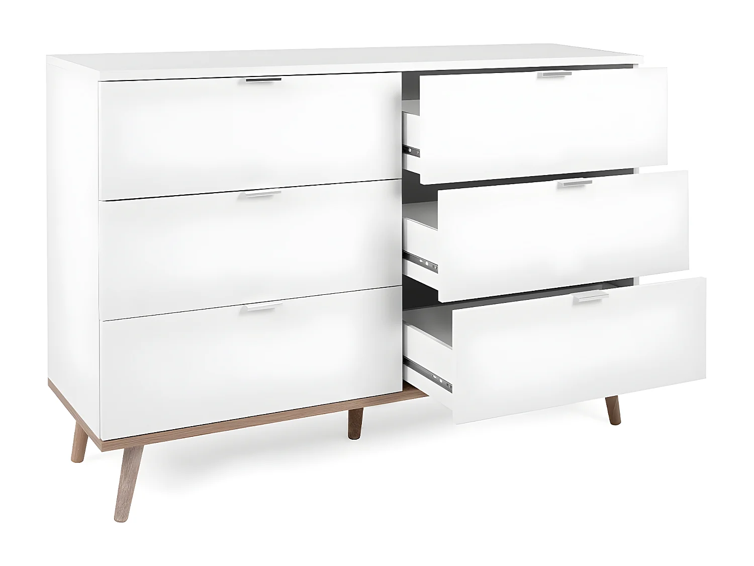 Kommode mit 6 Schubladen L120 cm - Kopenhagen