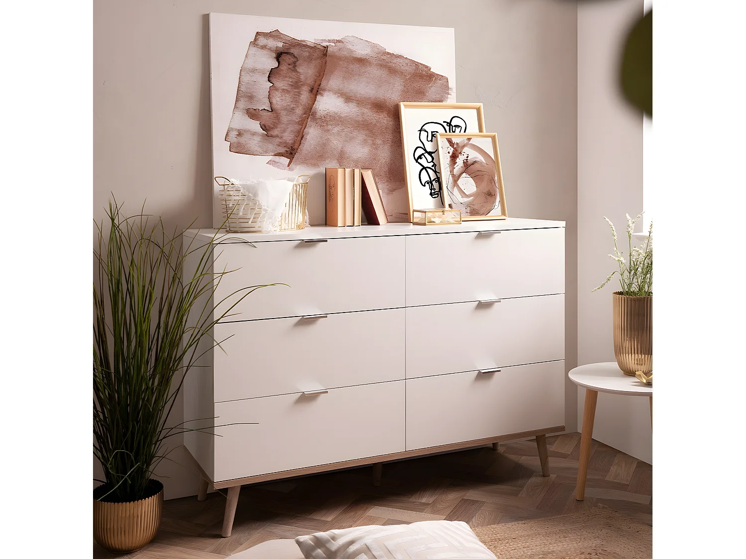 Kommode mit 6 Schubladen L120 cm - Kopenhagen