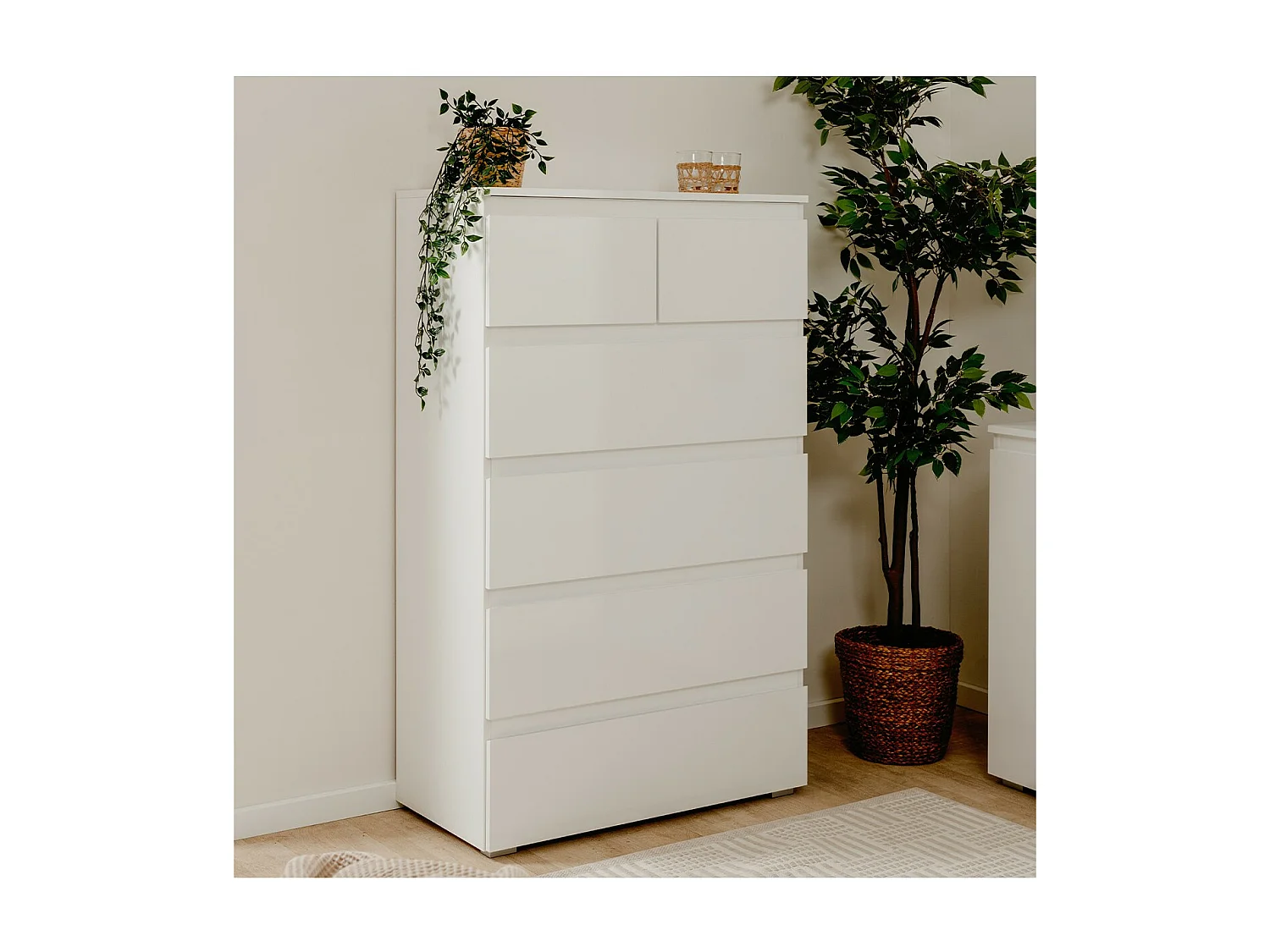 Chiffonnier 6 Tiroirs L80 x H131cm - PRETORIA