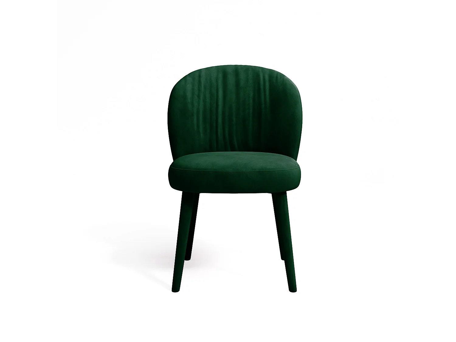 Lot de 2 chaises  velours vert forêt pieds velours