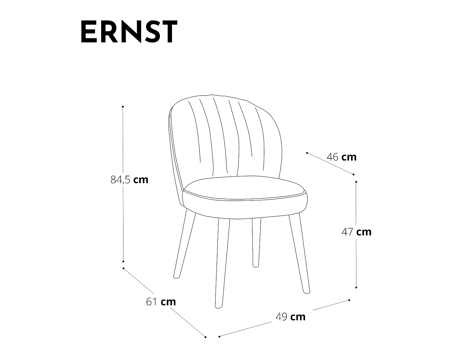 Lot de 2 chaises  velours vert forêt pieds velours