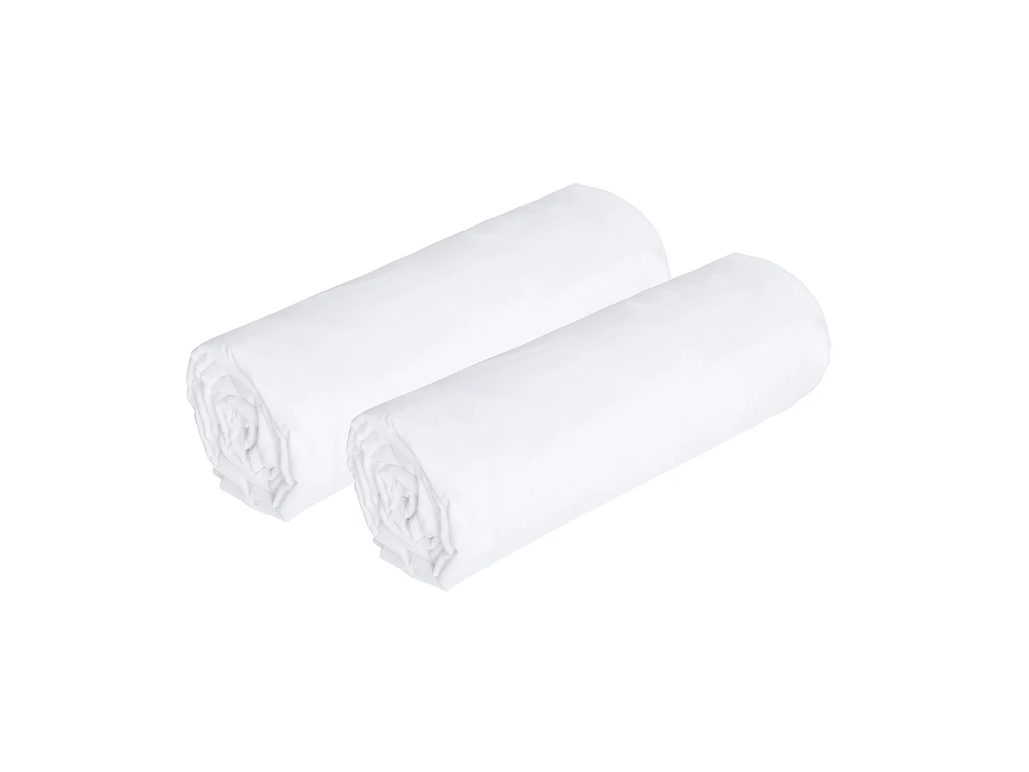 Lot de deux draps housse blanc 200*200cm