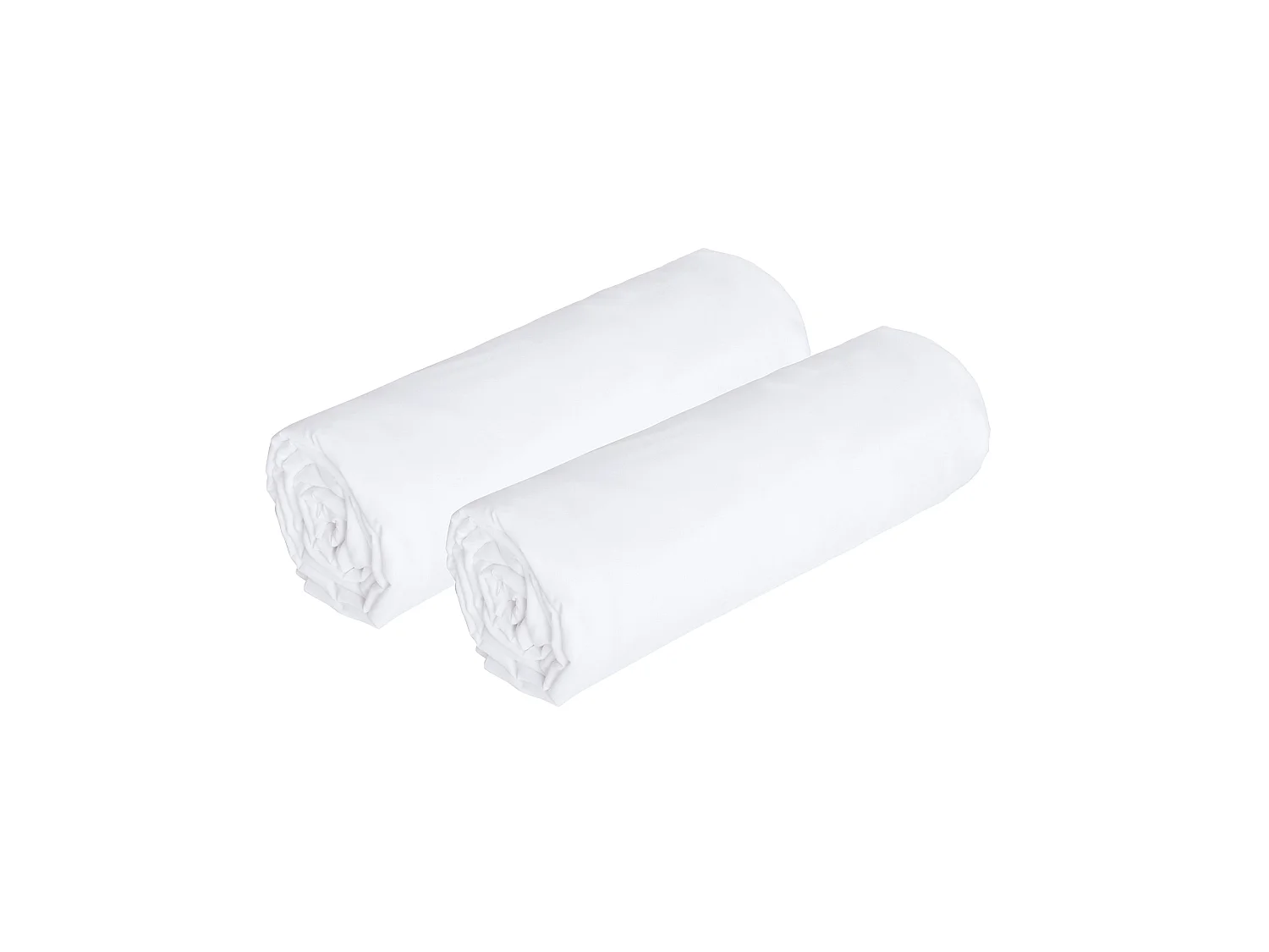 Lot de deux draps housse blanc 200*200cm