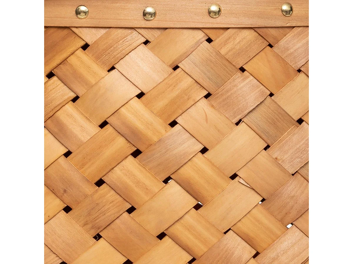 Lot de 2 Paniers à Linge "Bois" 62cm Caramel