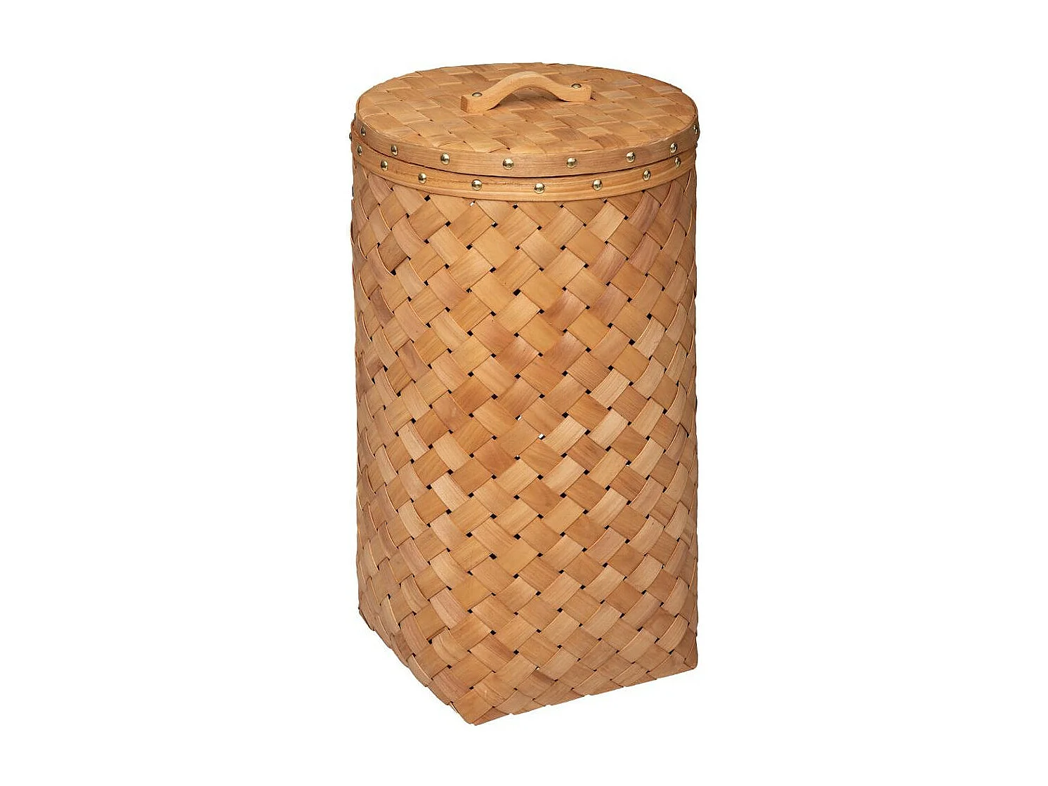 Lot de 2 Paniers à Linge "Bois" 62cm Caramel