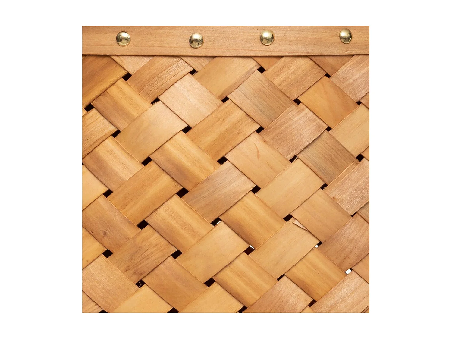 Lot de 2 Paniers à Linge "Bois" 62cm Caramel