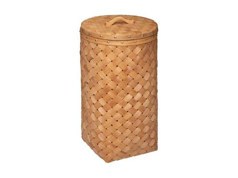 Lot de 2 Paniers à Linge "Bois" 62cm Caramel