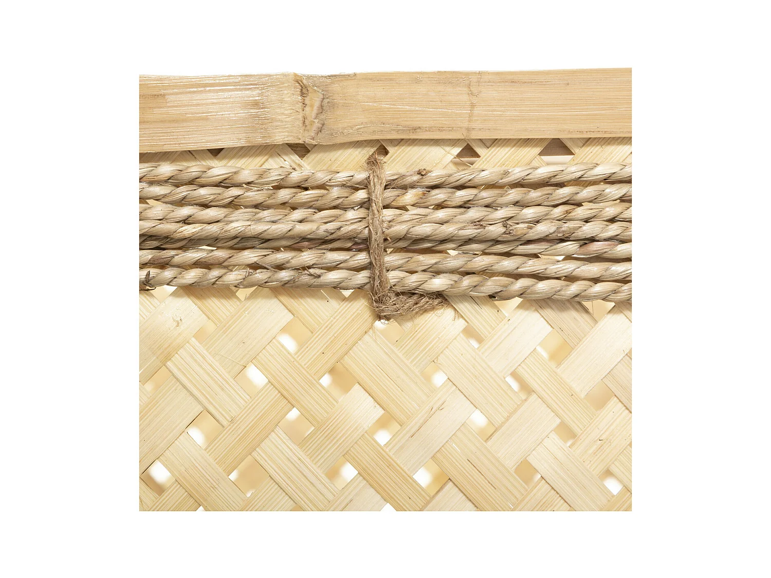 Lot de 3 Paniers de Rangement "Corde" 39cm Beige