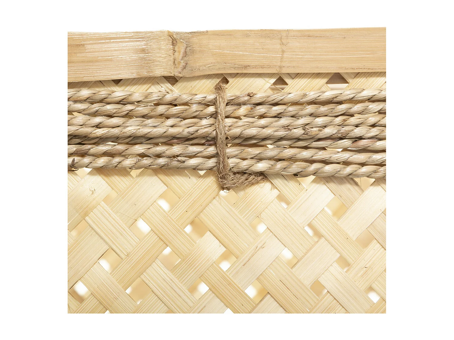 Lot de 3 Paniers de Rangement "Corde" 39cm Beige