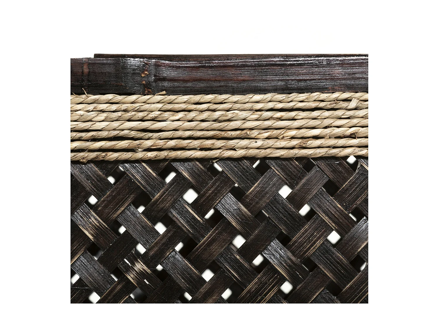 Lot de 3 Paniers de Rangement "Corde" 39cm Marron