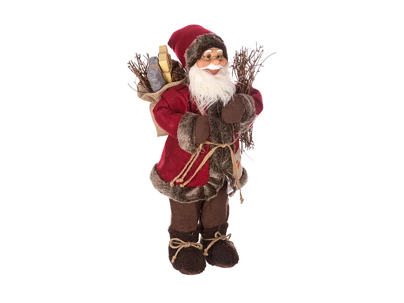 Père Noël Déco "Traditionnel" 45cm Marron