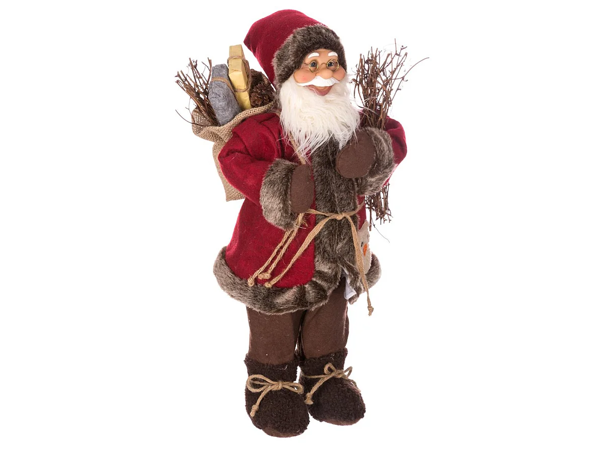 Père Noël Déco "Traditionnel" 45cm Marron