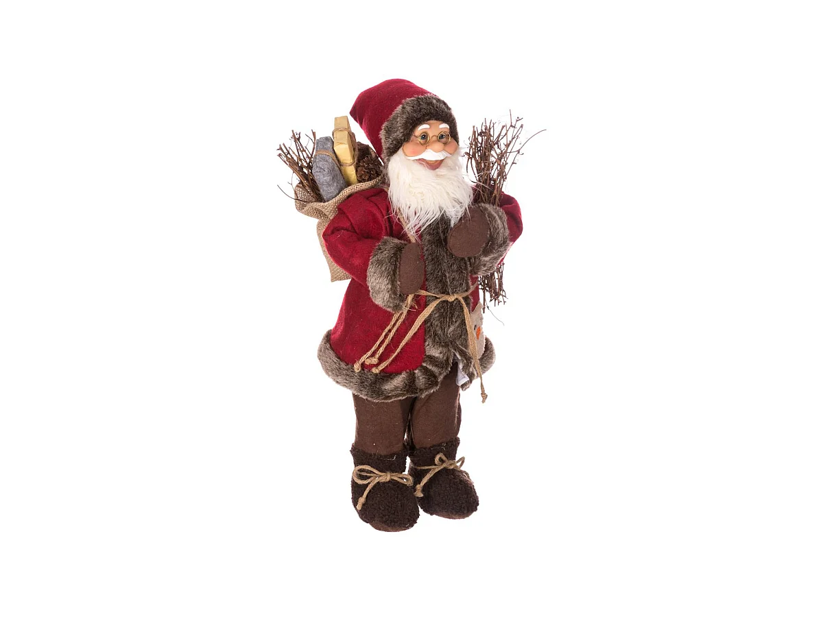 Père Noël Déco "Traditionnel" 45cm Marron