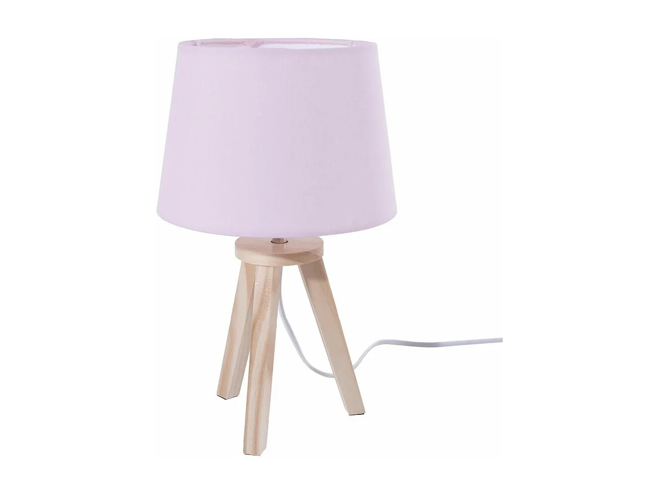 Lampe à Poser en Bois "3 Pieds" 31cm Rose