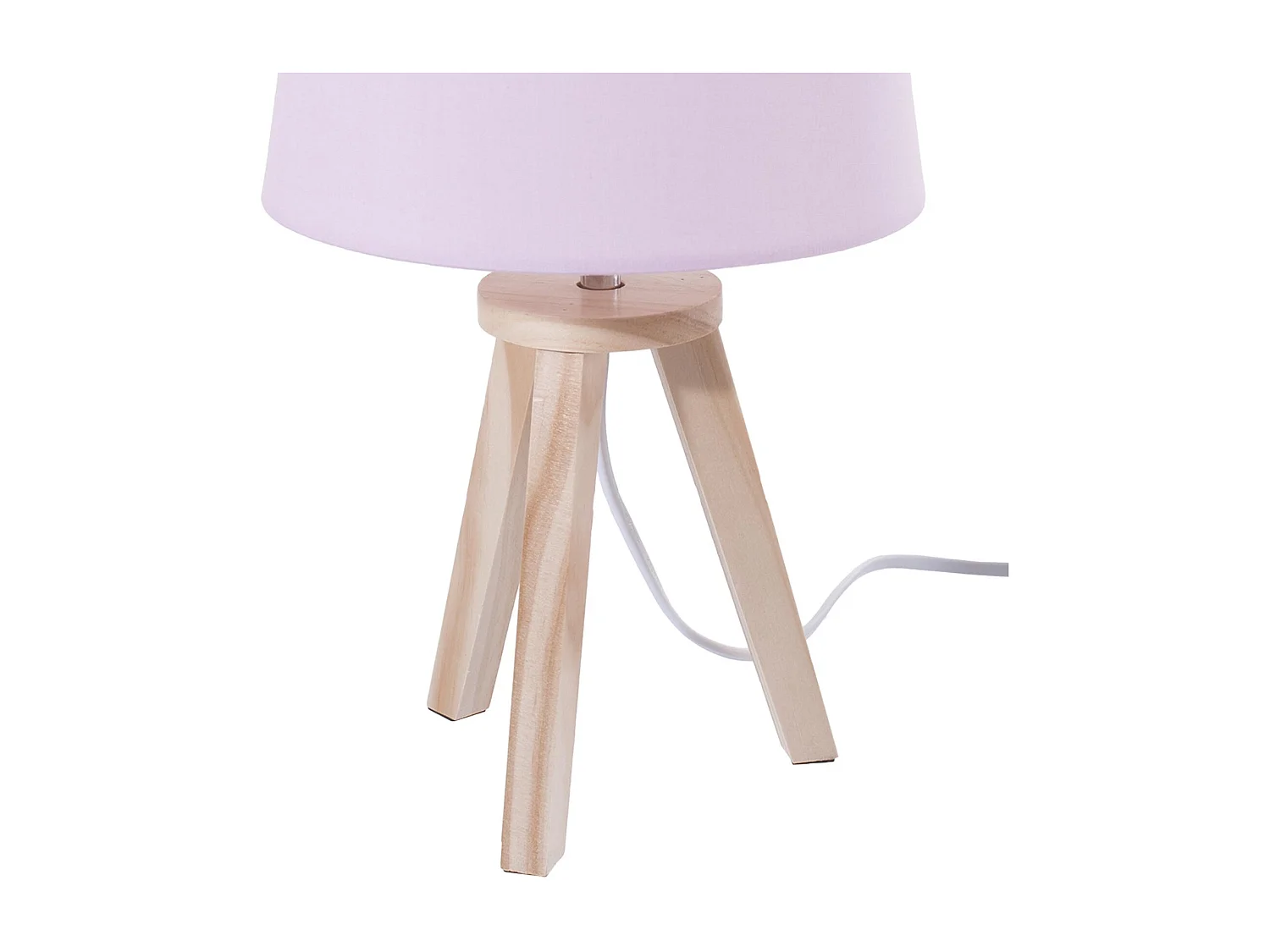 Lampe à Poser en Bois "3 Pieds" 31cm Rose
