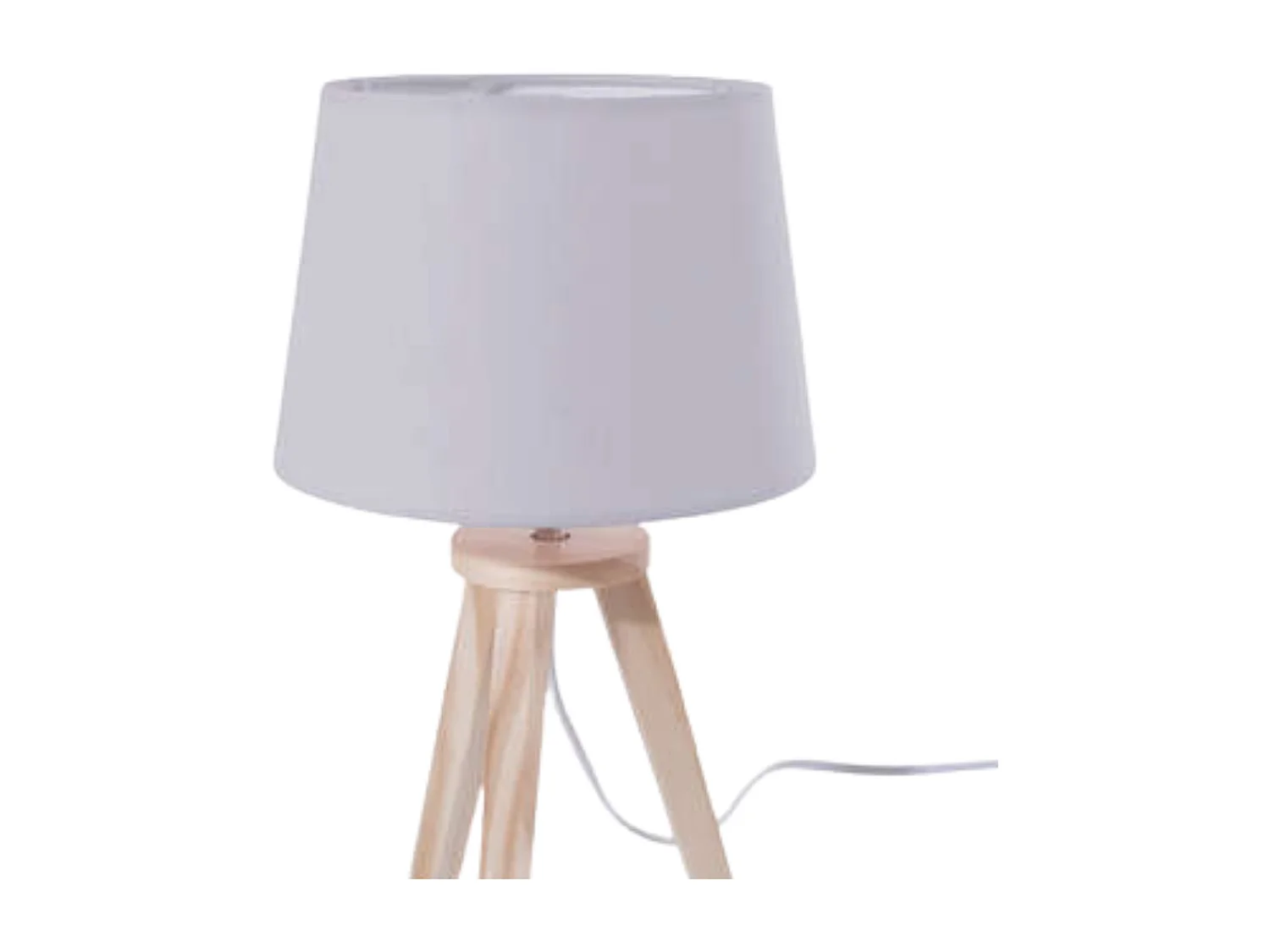 Lampe à Poser en Bois "3 Pieds" 31cm Gris