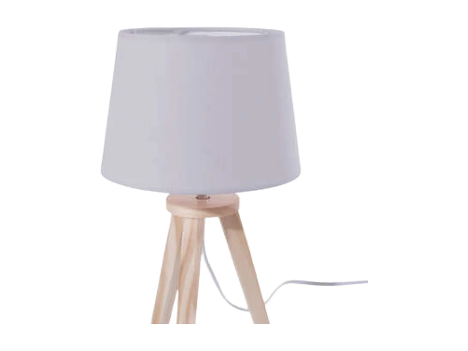 Lampe à Poser en Bois "3 Pieds" 31cm Gris