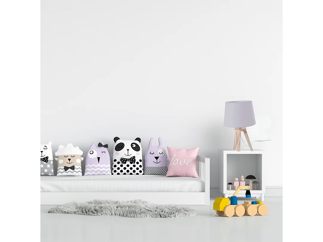 Lampe à Poser en Bois "3 Pieds" 31cm Gris