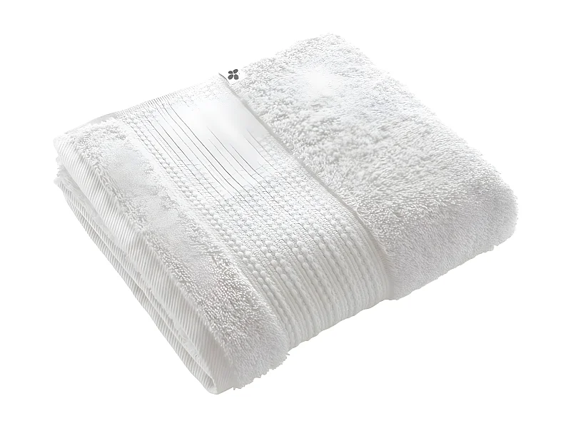 EMMA - Serviette de Toilette 50x90cm en Coton Bio Coloris Chantilly