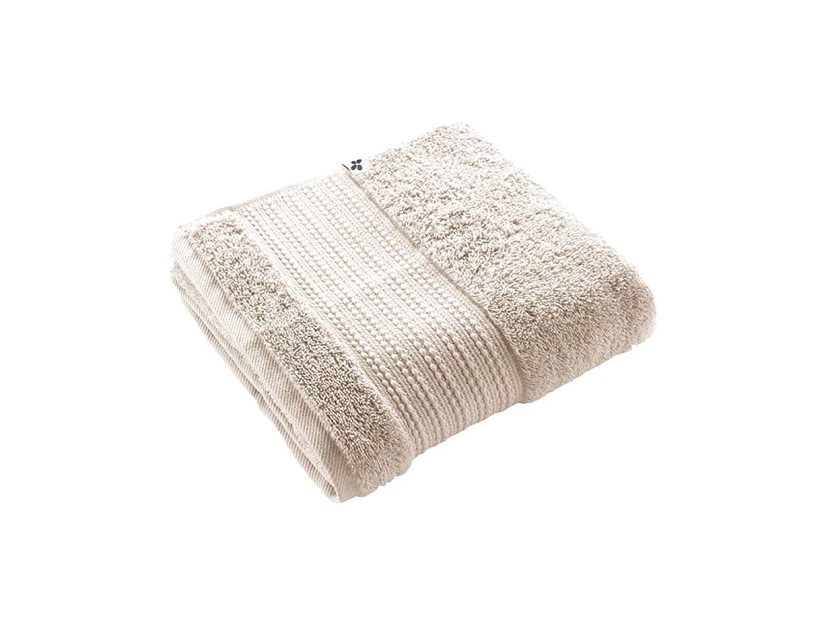 EMMA - Serviette de Toilette 50x90cm en Coton Bio Coloris Pampa