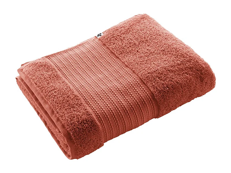 EMMA - Serviette de Bain 90x150cm en Coton Bio Coloris Terracotta