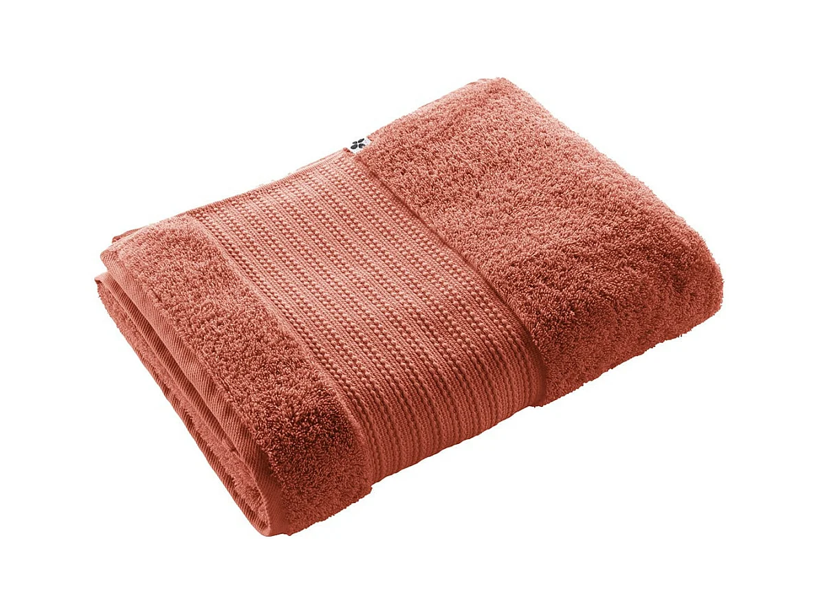 EMMA - Serviette de Bain 90x150cm en Coton Bio Coloris Terracotta