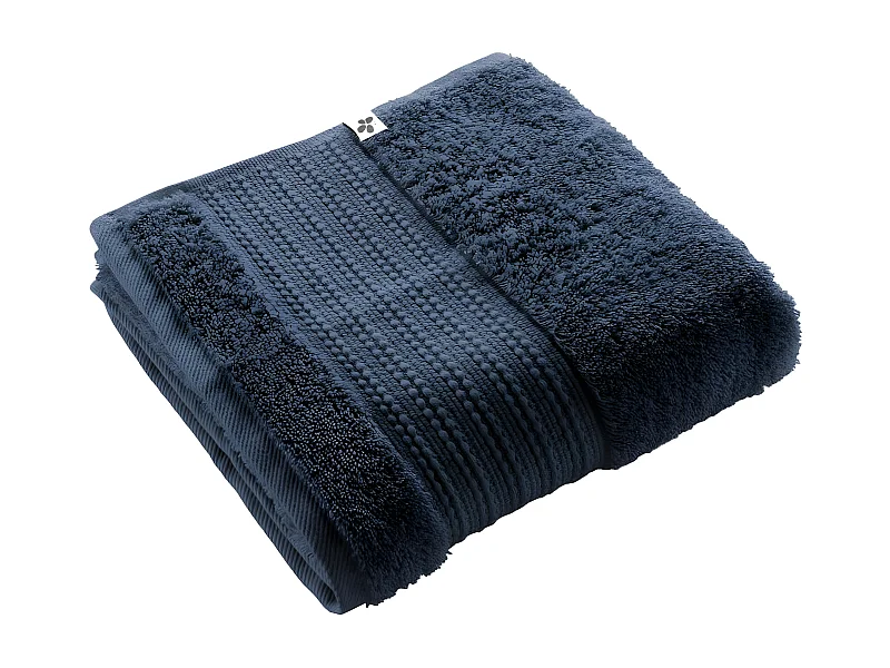 EMMA - Serviette de Toilette 50x90cm en Coton Bio Coloris Minuit