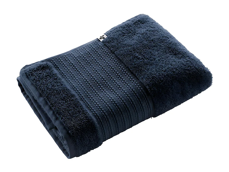 EMMA - Serviette de Douche 70x130cm en Coton Bio Coloris Minuit