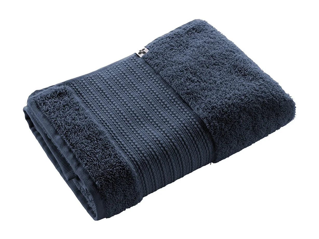 EMMA - Serviette de Douche 70x130cm en Coton Bio Coloris Minuit