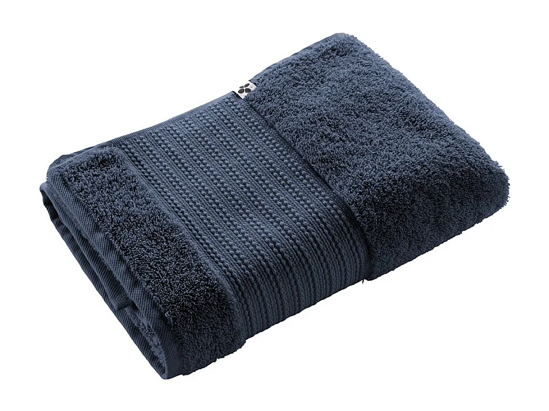 EMMA - Serviette de Douche 70x130cm en Coton Bio Coloris Minuit