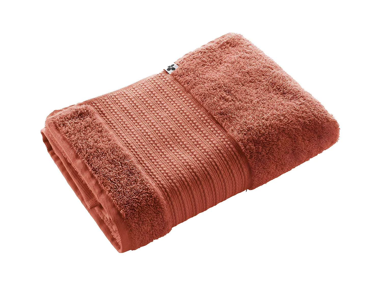 EMMA - Serviette de Douche 70x130cm en Coton Bio Coloris Terracotta