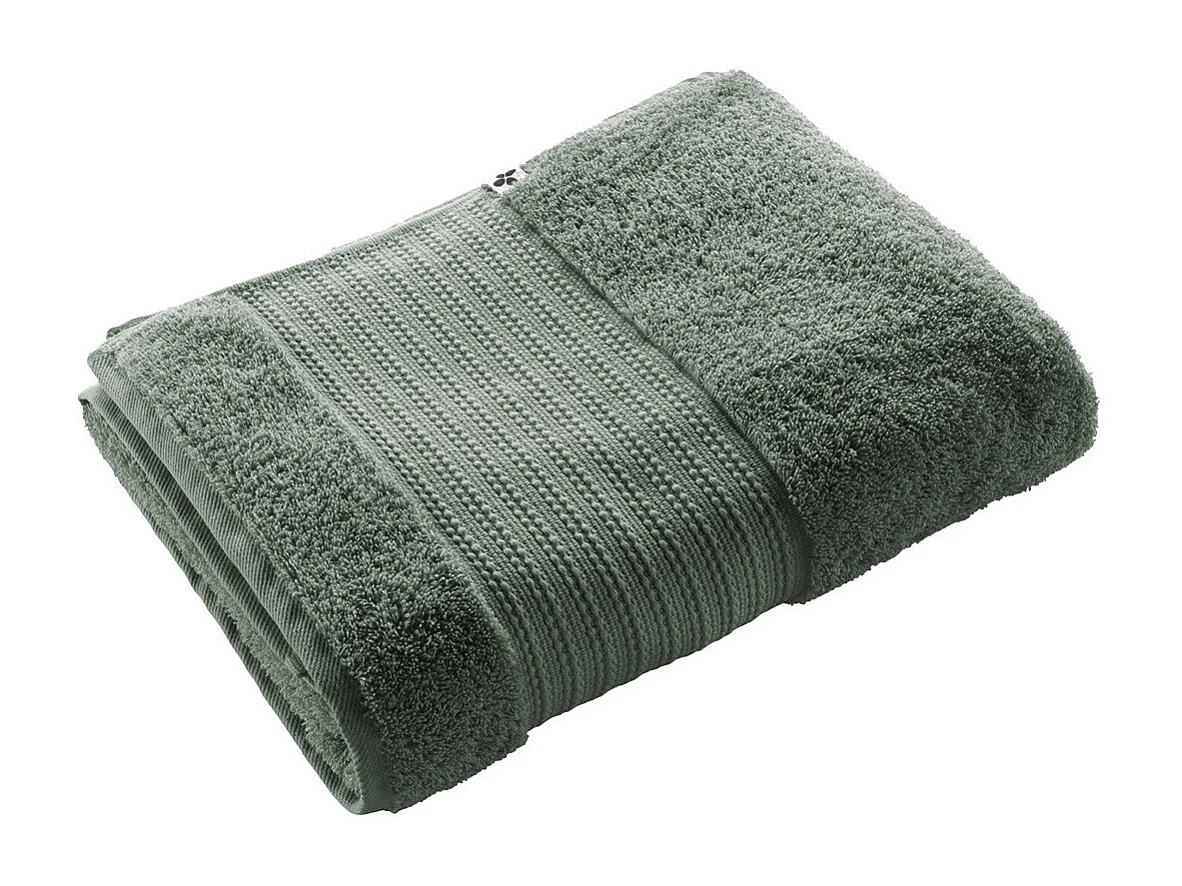 EMMA - Serviette de Bain 90x150cm en Coton Bio Coloris Romarin