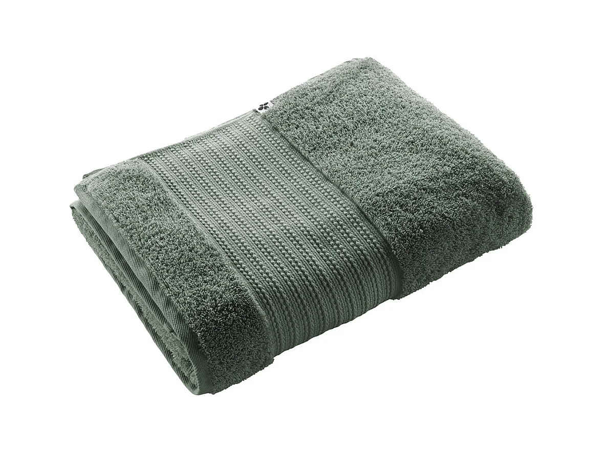 EMMA - Serviette de Bain 90x150cm en Coton Bio Coloris Romarin