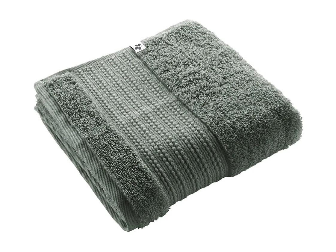 EMMA - Serviette de Toilette 50x90cm en Coton Bio Coloris Romarin