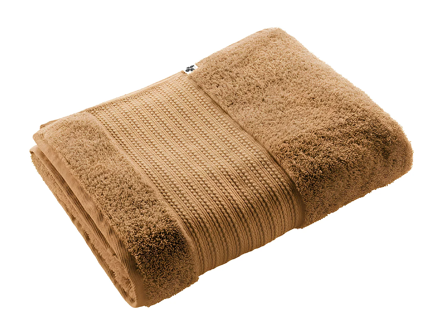 EMMA - Serviette de Douche 70x130cm en Coton Bio Coloris Camel