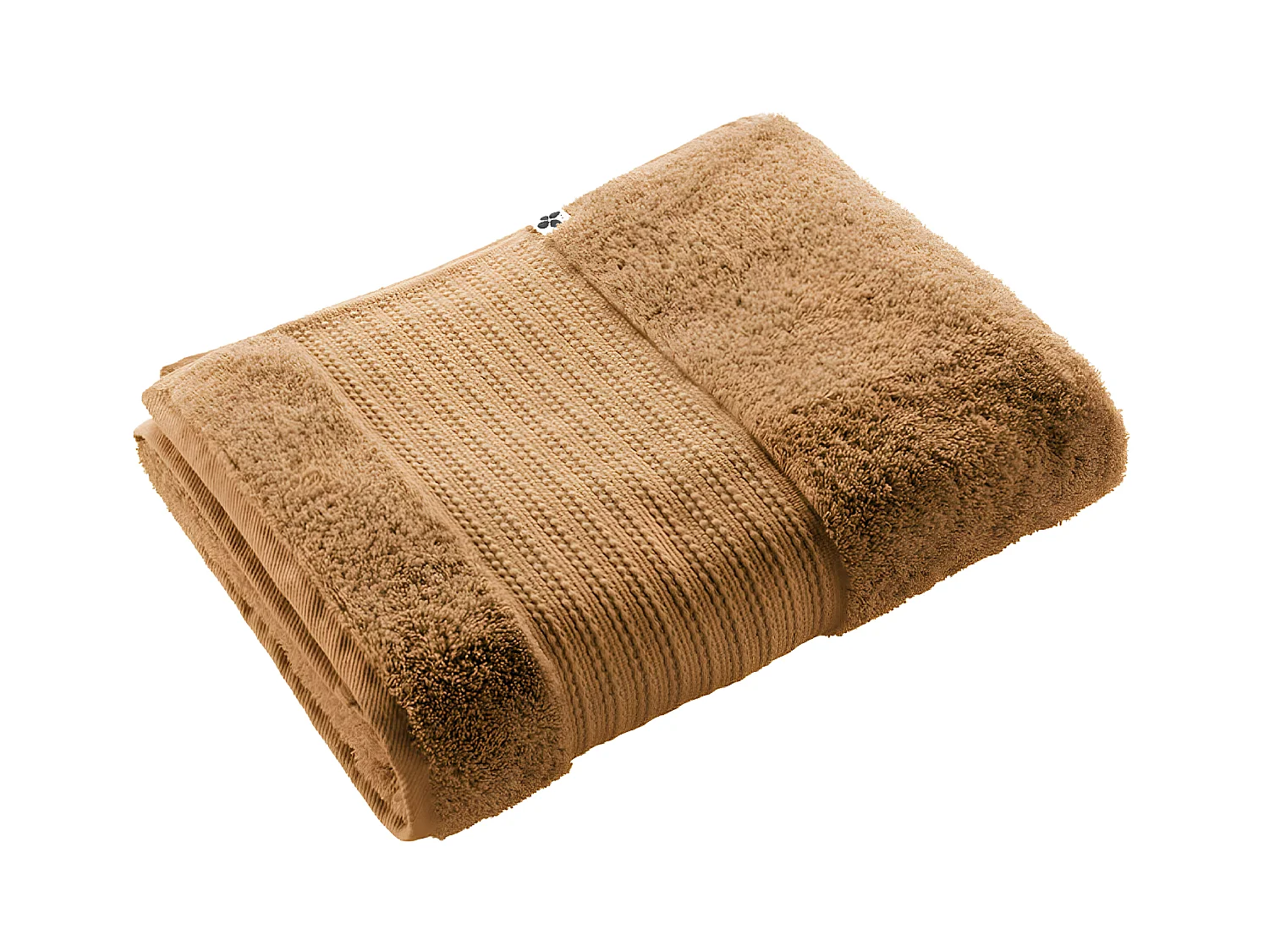 EMMA - Serviette de Douche 70x130cm en Coton Bio Coloris Camel