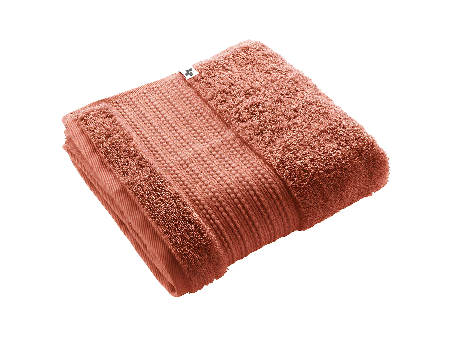 EMMA - Serviette de Toilette 50x90cm en Coton Bio Coloris Terracotta
