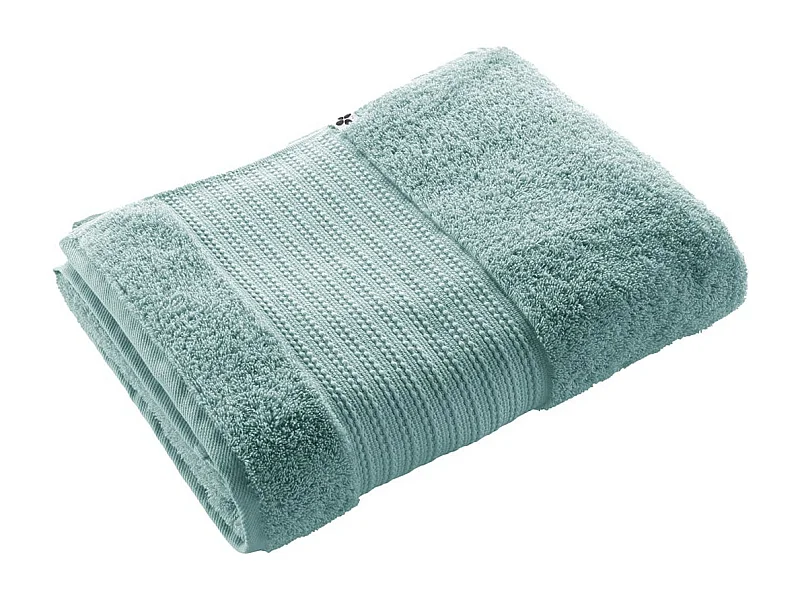 EMMA - Serviette de Bain 90x150cm en Coton Bio Coloris Bleu Glacier