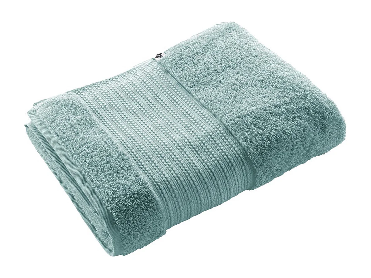 EMMA - Serviette de Bain 90x150cm en Coton Bio Coloris Bleu Glacier