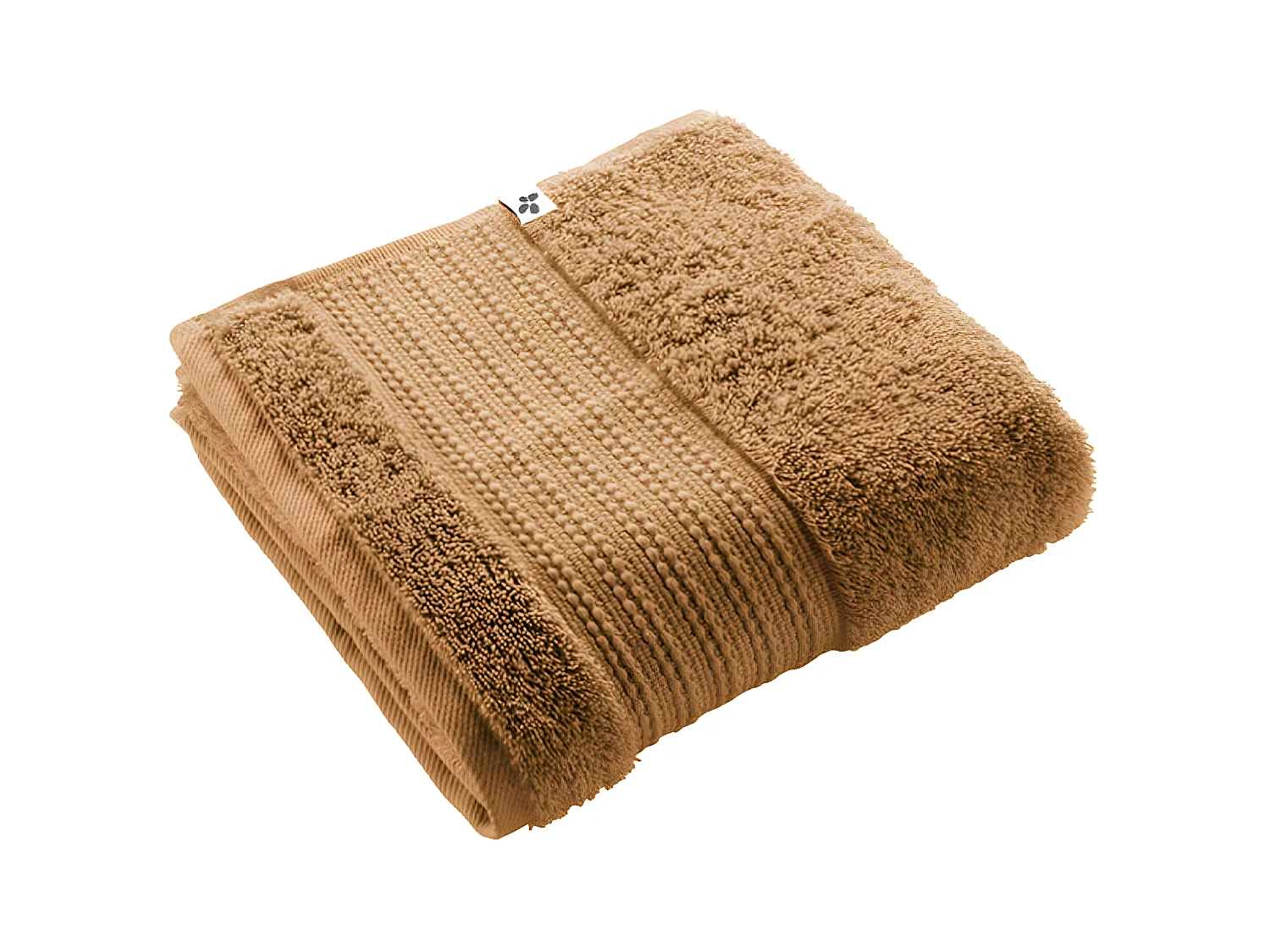 EMMA - Serviette de Toilette 50x90cm en Coton Bio Coloris Camel