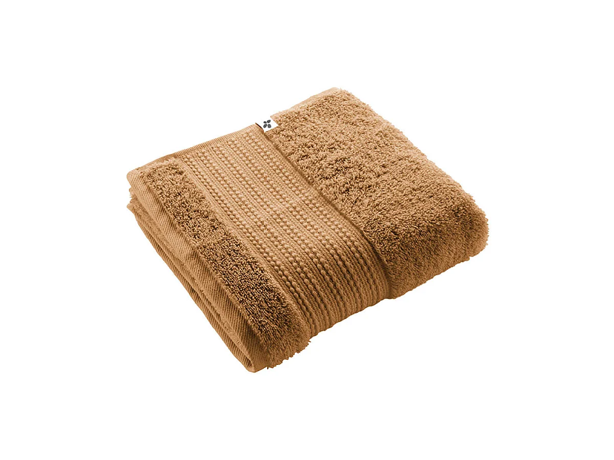 EMMA - Serviette de Toilette 50x90cm en Coton Bio Coloris Camel