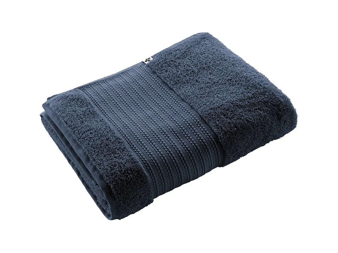 EMMA - Serviette de Bain 90x150cm en Coton Bio Coloris Minuit