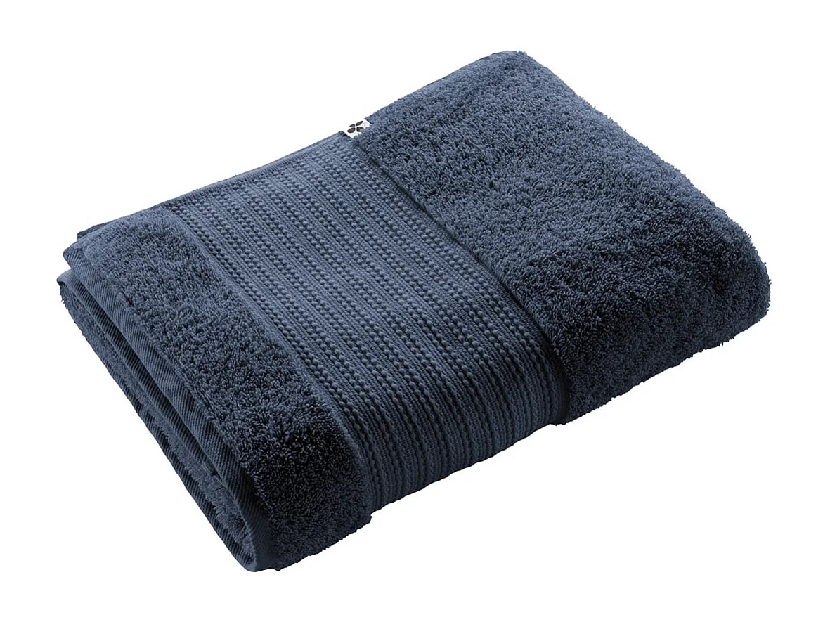 EMMA - Serviette de Bain 90x150cm en Coton Bio Coloris Minuit