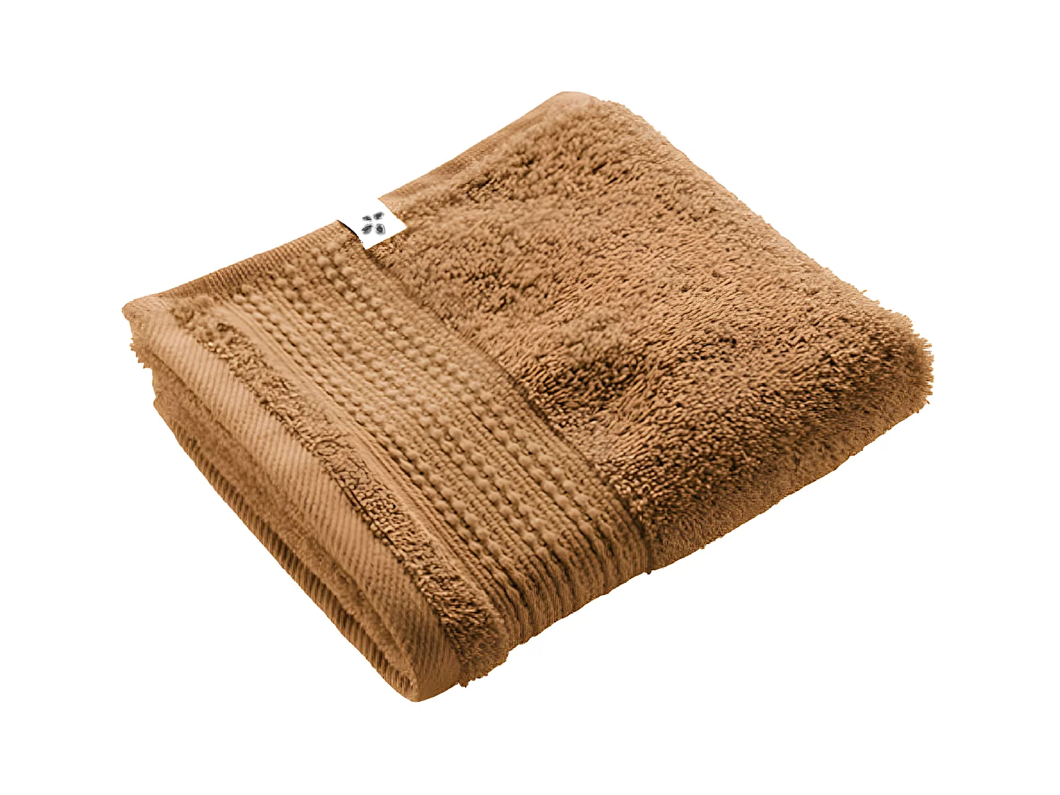 EMMA - Serviette Invité 30x50cm en Coton Bio Coloris Camel