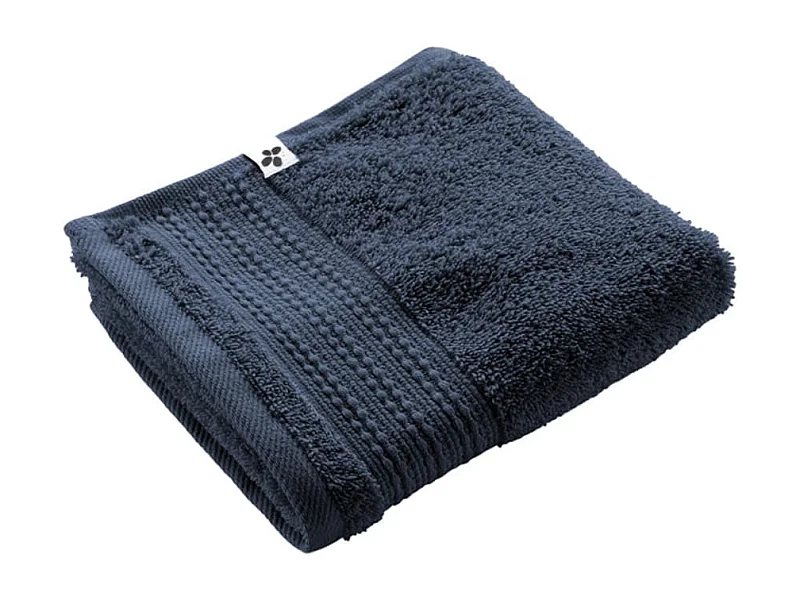 EMMA - Serviette Invité 30x50cm en Coton Bio Coloris Minuit