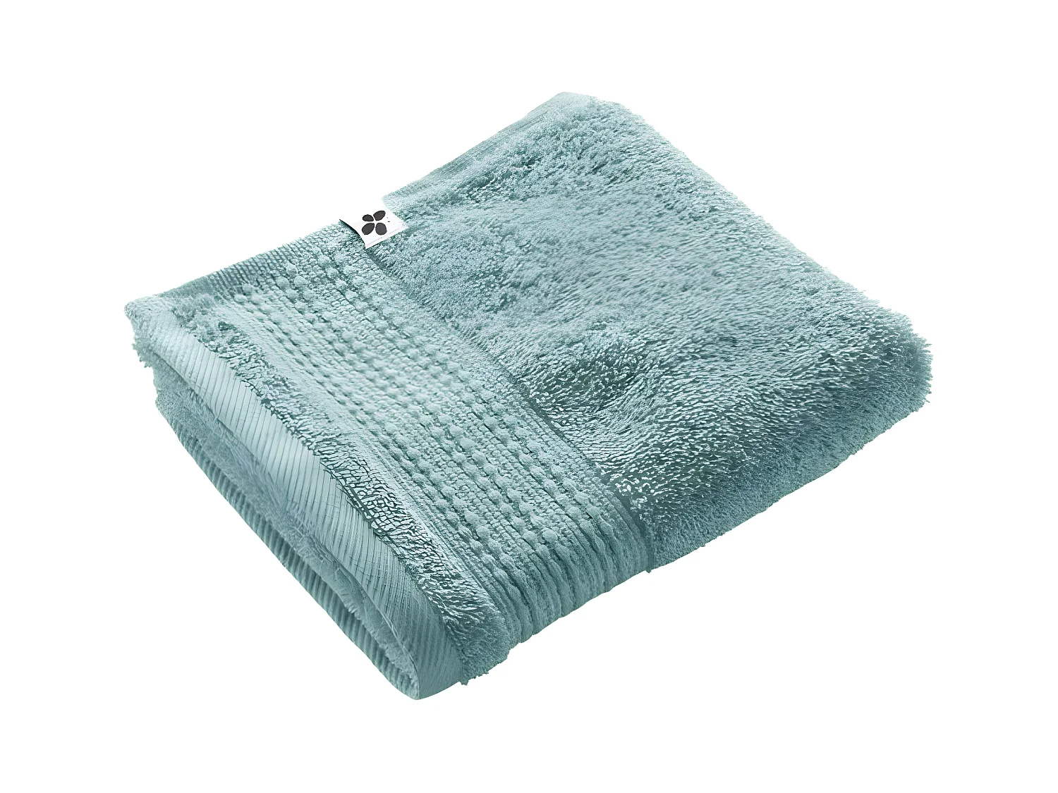 EMMA - Serviette Invité 30x50cm en Coton Bio Coloris Bleu Glacier