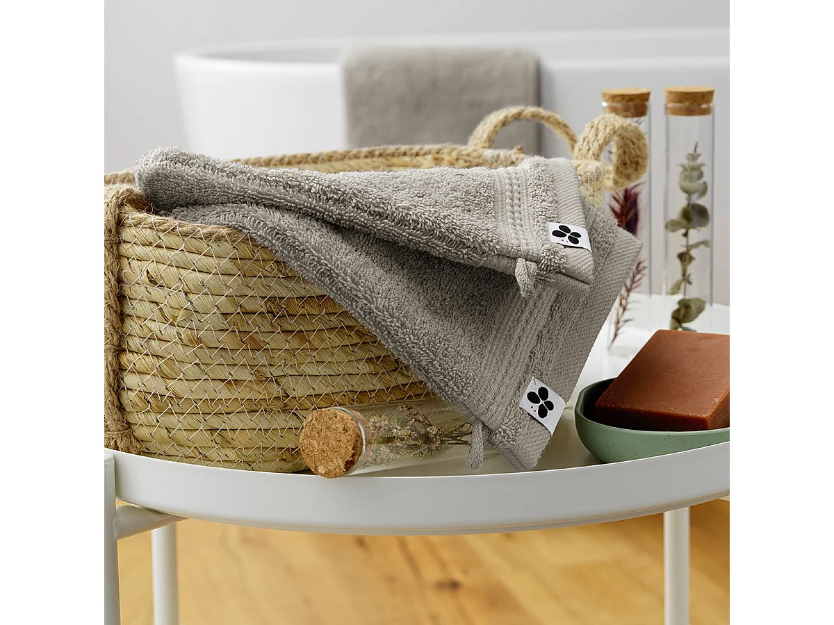 EMMA - Lot de 2 Gants 15x21cm en Coton Bio Coloris Argile