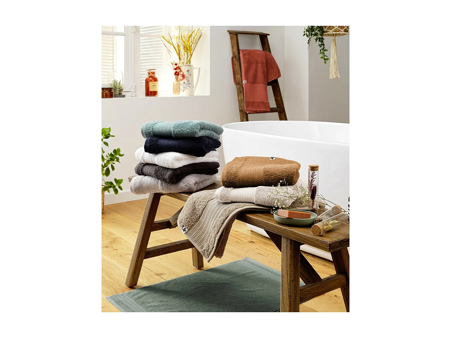 EMMA - Lot de 2 Gants 15x21cm en Coton Bio Coloris Argile