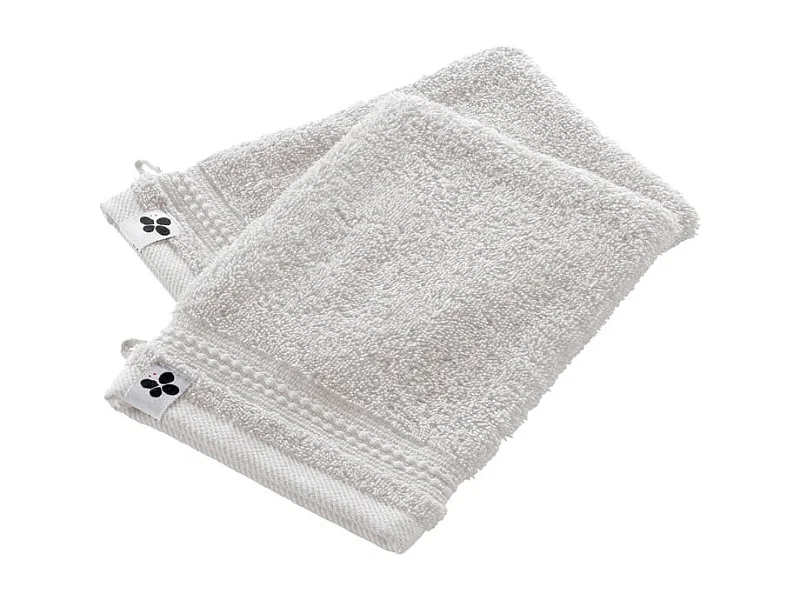 EMMA - Lot de 2 Gants 15x21cm en Coton Bio Coloris Chantilly