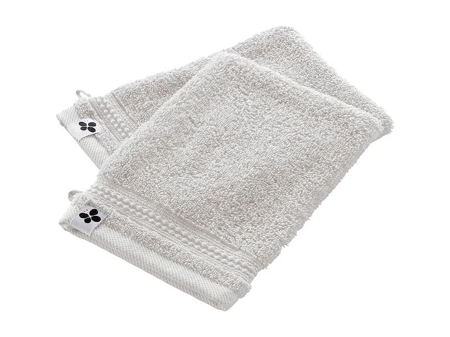 EMMA - Lot de 2 Gants 15x21cm en Coton Bio Coloris Chantilly